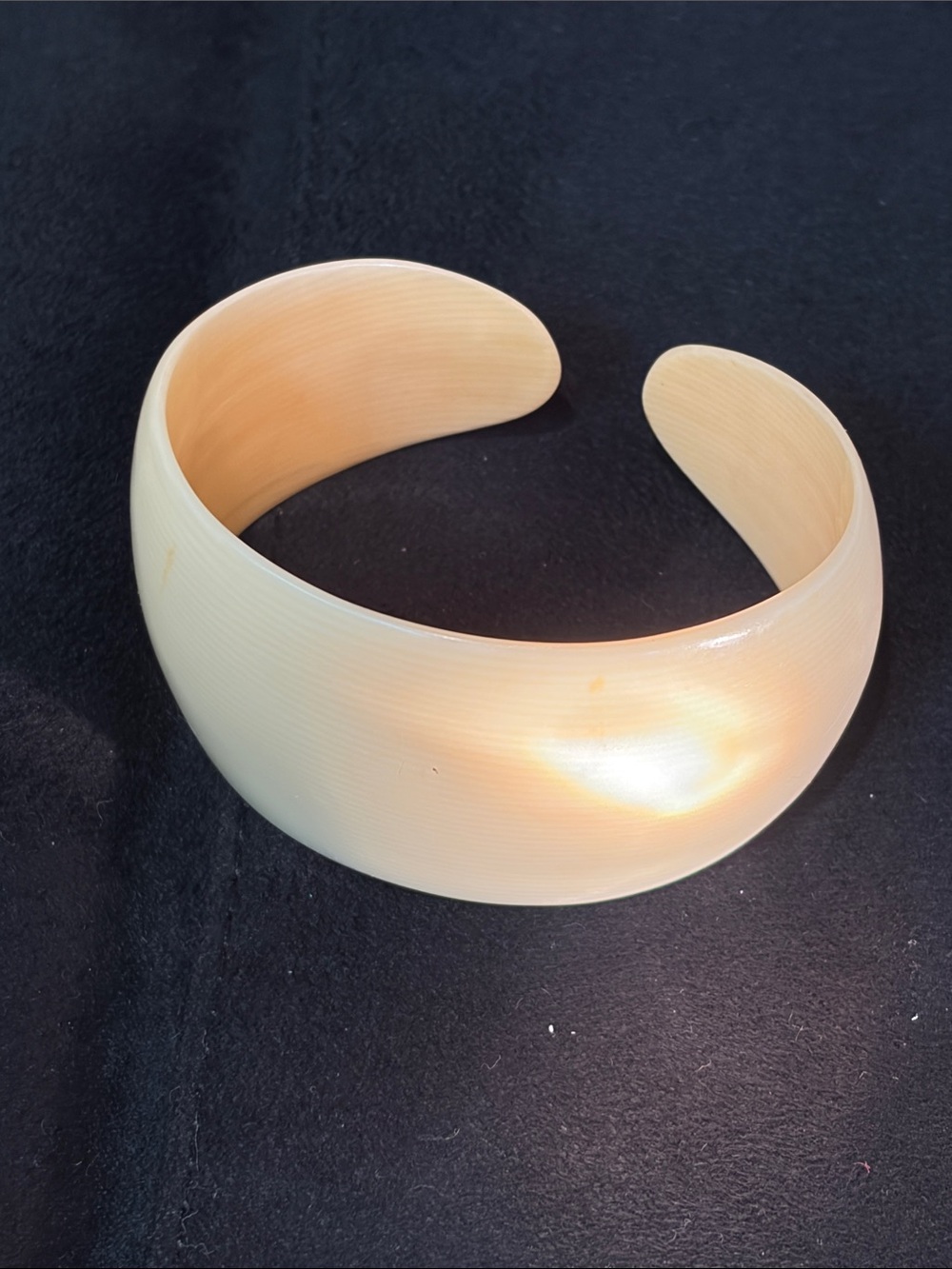Wide Cream Cuff Bracelet